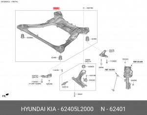 Подрамник KIA K5 (20-) передний OE 62405L2000 HYUNDAI KIA