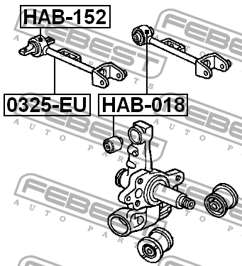 Сайлентблок заднего верхнего рычага HAB-152 FEBEST