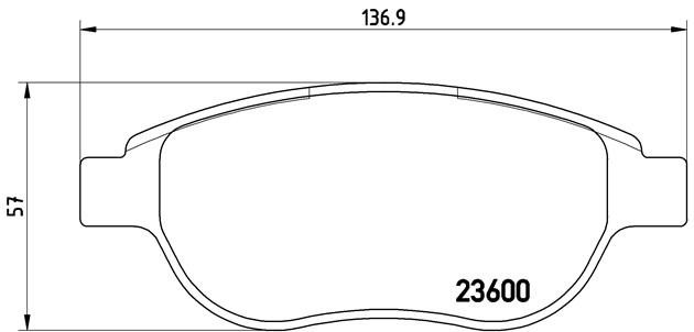 P61068 841 00=852 000B-SX=FDB1476!колодки дисковые п.\Peugeot 307,Citroen Xsara  P 61 068 BREMBO