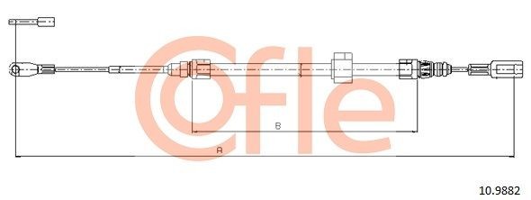 трос ручника передний! L=1990/285\ MB Sprinter 901-904, VW LT 28-46 95-06 92109882 COFLE