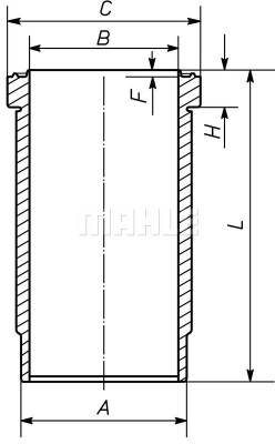 Гильза БЦ d120. 227 WN 67 00 MAHLE KNECHT