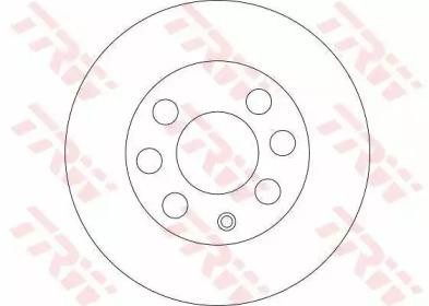 Диск тормозной CHEVROLET Aveo (03-) передний (236мм) (1шт.) TRW DF4439 TRW