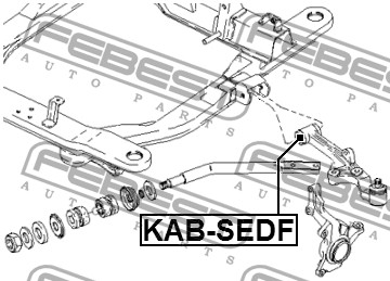 Сайлентблок KIA Carnival (98-) рычага переднего FEBEST KAB-SEDF FEBEST