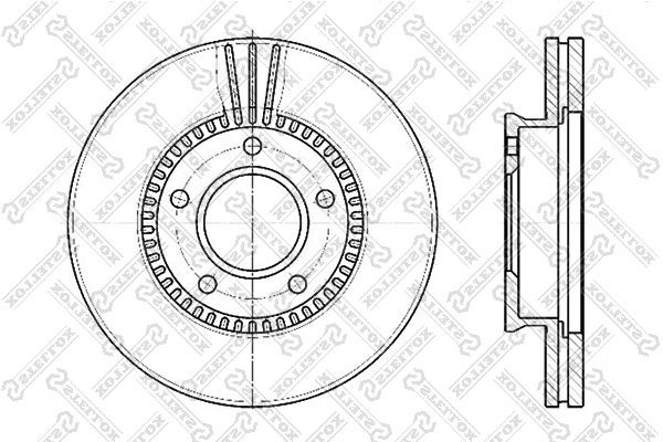 диск тормозной передний!\ Mazda MPV 2.0-3.0/2.5TD 96-99 6020-3243V-SX STELLOX