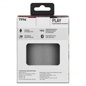 Колонка беспроводная bluetooth Play TFN TFNBS0401GR TFN