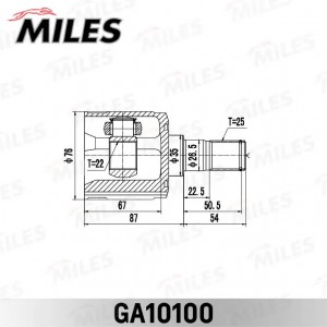 ШРУС внутренний Hyundai Accent 99-10 / Getz 04-10 / Verna 99- MT. (GSP 624009) G GA10100 MILES