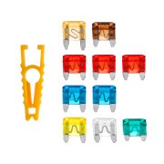 Предохранители флажковые Mini МАЯК 10 шт., 1х5А,1х7,5А,3х10А,2х15А,1х20А,1х25А,1 APF190BL MAYAK