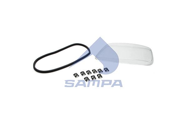 Стекло фары левое MB Actros/Axor (MB 0008264710) 201121 SAMPA