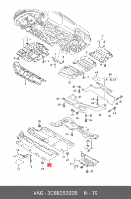 VW ПРАВАЯ 3C8 825 202 B VAG