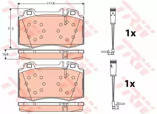Колодки передние MERCEDES W203, W211, W220 GDB1543 GDB1543 TRW