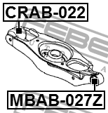 Сайлентблок заднего рычага CRAB-022 CRAB-022 FEBEST