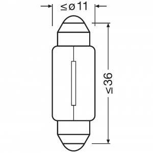 Лампа 24V C5W SV8.5-8 блистер (2шт.) OSRAM 6423-02B OSRAM