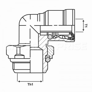 Фитинг угловой 12-М16х1,5-S (12Т-М16) E422M16T12 ENTERPRISE