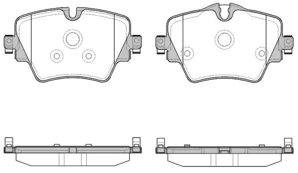 1625 08 колодки дисковые передние!\ BMW 2/X1 F45/F46 14> 162508 REMSA