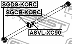 Муфта кардана SGDS-KORC FEBEST