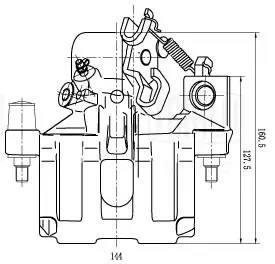 Суппорт торм. Toyota Yaris (05-)/(11-) зад. лев. d=34мм (CF 001916) CF 001916 TRIALLI