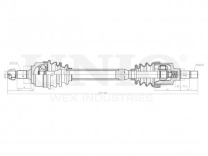 Привод в сборе передний левый CVJ-10118 UNIO