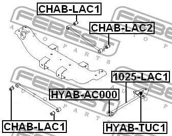 Сайлентблок задн подвески CHEVROLET LACETTI CHAB-LAC1 CHAB-LAC1 FEBEST
