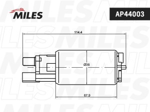 Насос топливный FORD FOCUS I / TOURNEO CONNECT I (BOSCH F000TE154R) AP44003 AP44003 MILES
