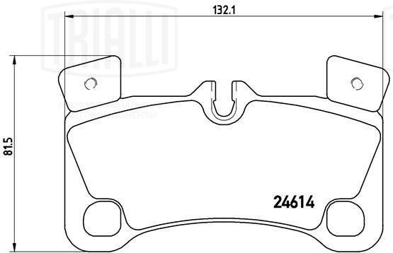 Колодки торм. для а,м Audi Q7 06-,Porsche Cayenne 02- диск. зад. 132x82 PF 4002 PF4002 TRIALLI