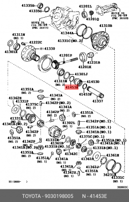 кольцо уплотнительное! раздаточной коробки\ Toyota 90301-98005 TOYOTA
