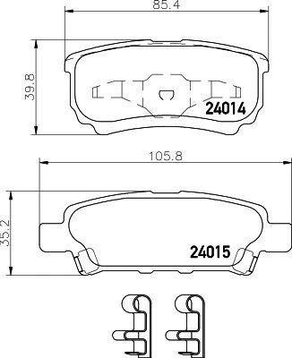 Колодки тормозные MITSUBISHI Lancer (03-),Outlander (03-) DODGE Caliber (06-) за 2401406 TEXTAR