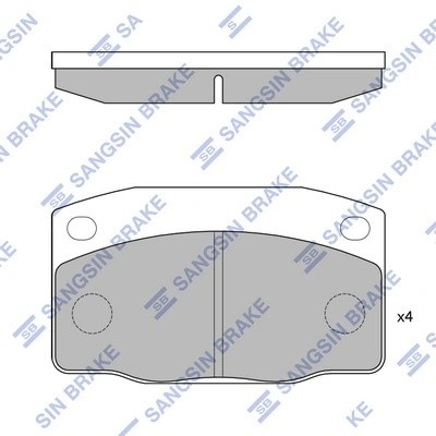 Колодки тормозные DAEWOO Nexia OPEL Kadett,Omega A,Vectra A передние (шпильки) ( SP1055 SANGSIN