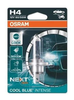 Лампа 12V H4 60/55W P43t-38 +100% 5000K блистер Cool Blue Intense NextGen OSRAM 64193CBN01B OSRAM