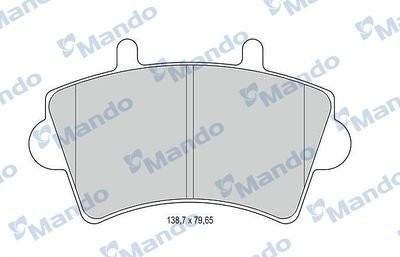 Колодки тормозные OPEL Movano (01-) передние (4шт.) MANDO MBF015025 MANDO