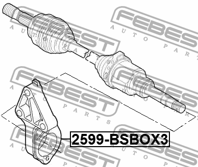 Кронштейн крепления полуоси CITROEN JUMPER III/ RELAY III 2006- 2599-BSBOX3 2599-BSBOX3 FEBEST