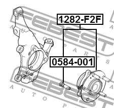 Ступица передняя 1282-F2F 1282-F2F FEBEST