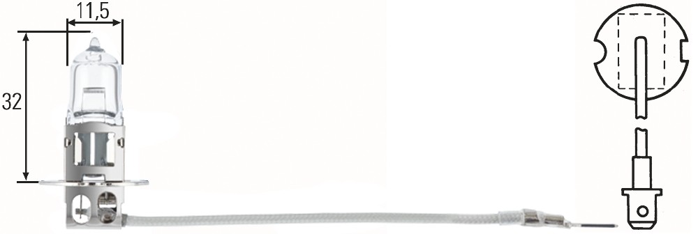 Лампа H3 (Hella 8GH002090251) 8GH002090-251 HELLA