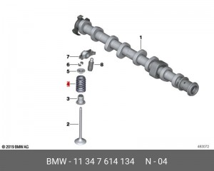 тарелка пружины верхняя!\ BMW E81/E82/E87/F20/F21/F40/F52/F23 11 34 7 614 134 BMW