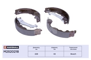 Торм. колодки барабанные задн. Lada Largus 12- Renault Logan I II 07-  Duster I  M2520218 MARSHALL
