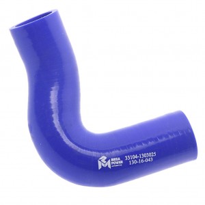 Патрубок ГАЗ-3310 Валдай радиатора отводящий нижний силикон (d=38) MEGAPOWER 13016043 MEGA POWER