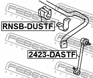 Тяга стабилизатора передняя RENAULT DUSTER I/II 2423-DASTF 2423-DASTF FEBEST