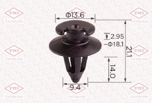 Клипса автомобильная [упаковка 10 штук] VAG TJB1348 TJB1348 TATSUMI