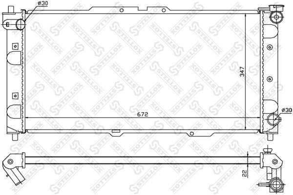 радиатор системы охлаждения! без AC\ Mazda 323 1.5i/1.8i 16V 94-98 10-25216-SX STELLOX
