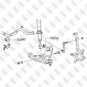 сайлентблок амортизатора нижн.!\ Toyota Land Cruiser KDJ9#/#ZJ9# 96-02 FG0742 FIXAR