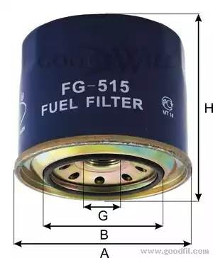 Фильтр топливный FG515 FG 515 GOODWILL