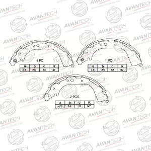 Колодки тормозные барабанные AVANTECH AVS0206 AVANTECH