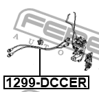 Трос внешн ручки двери KIA SPECTRA, CERATO 04- 1299-DCCER 1299-DCCER FEBEST