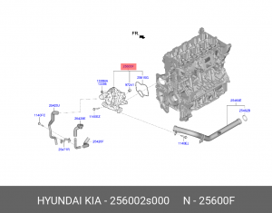 ТЕРМОСТАТИЧЕСКИЙ РЕГУЛИРУЕМЫЙ КЛАПАН СИСТЕМЫ ОХЛАЖДЕНИ 256002S000 HYUNDAI KIA