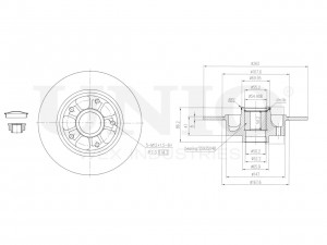 Диск тормозной задний BRD-20557 UNIO