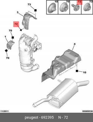 болт! 6X20\ Citroen C1/C2/C3/C4/C5/C8, Peugeot 107/206/207/307/308/407 6923 95 CITROEN PEUGEOT