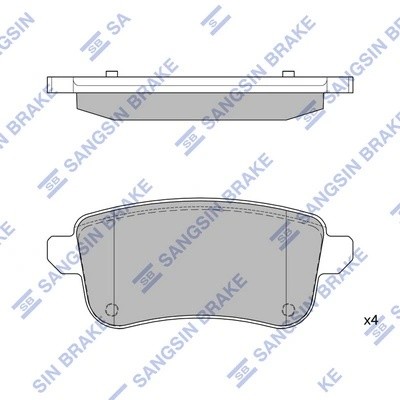 Колодки тормозные дисковые RENAULT SCENIC III 09- SP1903A SP1903A SANGSIN