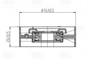 Ролик привод. ремня Audi A6 (97-) 2.5d (только ролик натяж.) (CM 5409) CM5409 TRIALLI