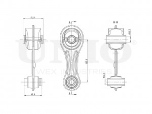 Опора КПП задняя RMP-15163 UNIO