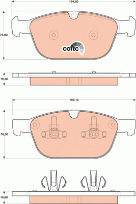 Колодки передние VOLVO XC60 GDB1821 GDB1821 TRW