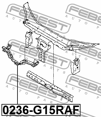 Усилитель передн бампера NISSAN ALMERA G15RA 2012.11- 0236-G15RAF 0236-G15RAF FEBEST